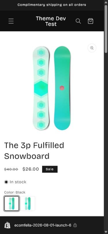 Ecomfella product page on a mobile storefront.